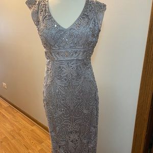 Gray/Silver Long Dress Gown